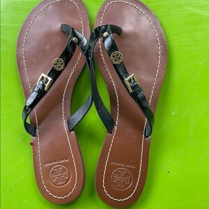 Tory Burch Black and Brown Sandals